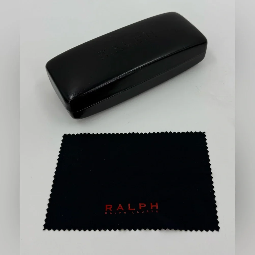 “Ralph” Ralph Lauren Eye Glasses‎ Sunglasses Clamshell Case Black w/Cloth NWOT